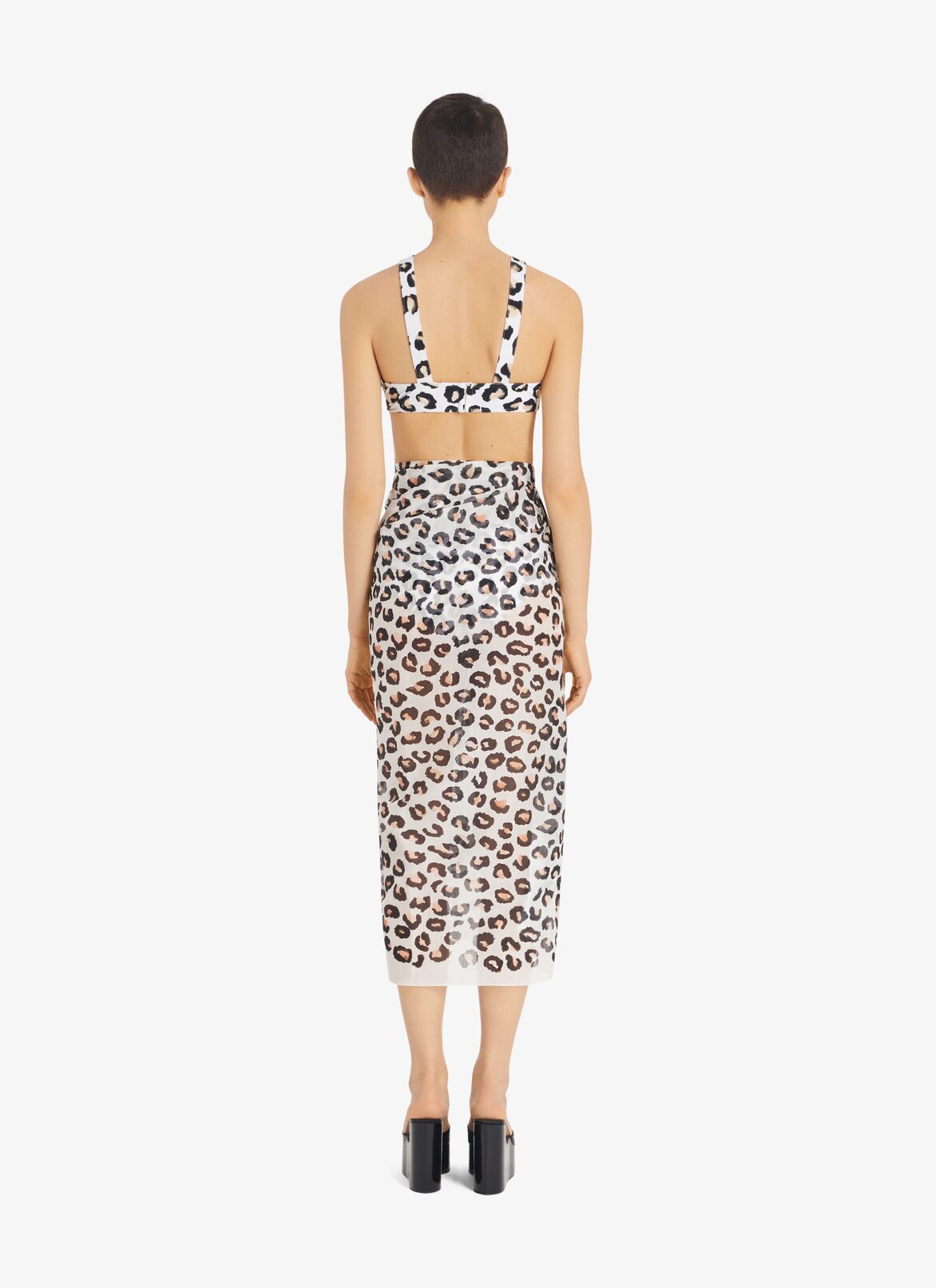 Leopard Pareo ALAÏA WHITE/BLACK LEOPARD PAREO